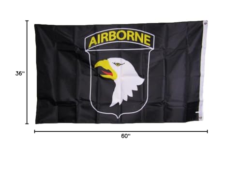 3x5 Army Airborne 101st Heavy Duty Polyester Nylon 200D Double Sided Flag 3'x5' Banner Brass Grommets UV Resistant Premium Quality