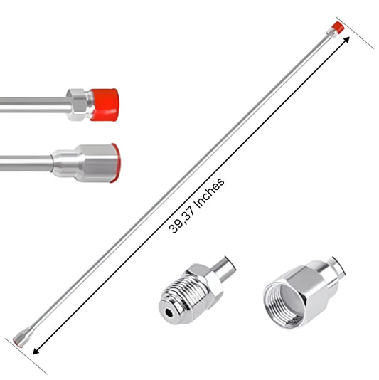 100 cm / 39.37" Airless Paint Sprayer Spray Gun Tip Extension Pole. Extension Pole Rod Set for Airless Spray Gun Painting with Swivel Joint Reversible