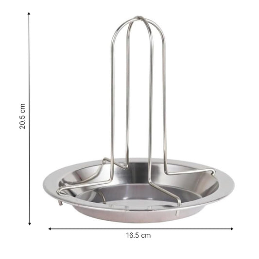 ULVEOL Chicken Roaster Rack Stainless Steel - Turkey Standing Holder with Bowl - Can Chicken Holder Vertical Roasters Racks