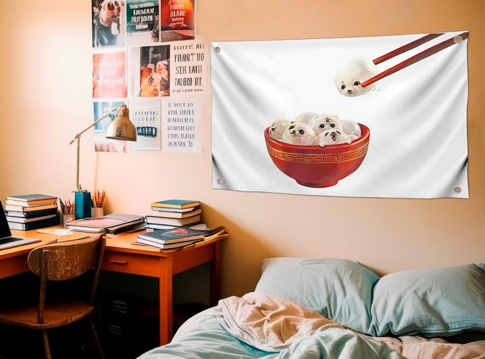 3x5 Feet Wall Meme Flag with Funny Seal with Four Brass Grommets - Single Sided Banners for College Dorm or Inside Outside