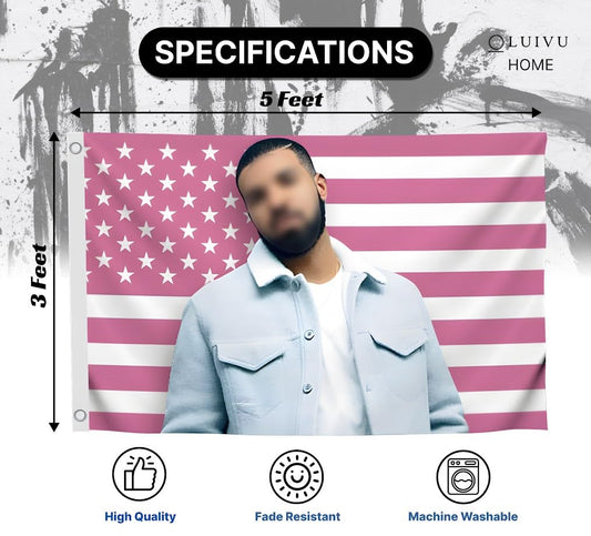 3x5 Feet Rapper Flag with Two Brass Grommets - American Music 2024 Flags - Rapper Flag Polyester Decor For Indoor or Outdoor - Single Sided Tapestry