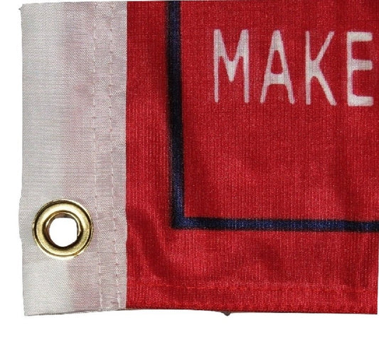 12x18 President Trump Make America Great Red 2ply Double Sided 12"x18" Flag House Banner Brass Grommets Fade Resistant Double Stitched Premium
