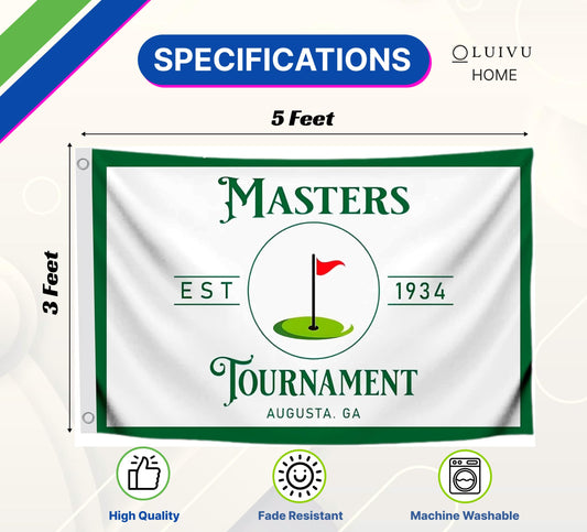 3x5 Ft Golf Sports Polyester Flag Banner with 2 Grommets - Man Cave Party Garden House Outdoor - Golf Sports Tournament Augusta Single Sided Flags