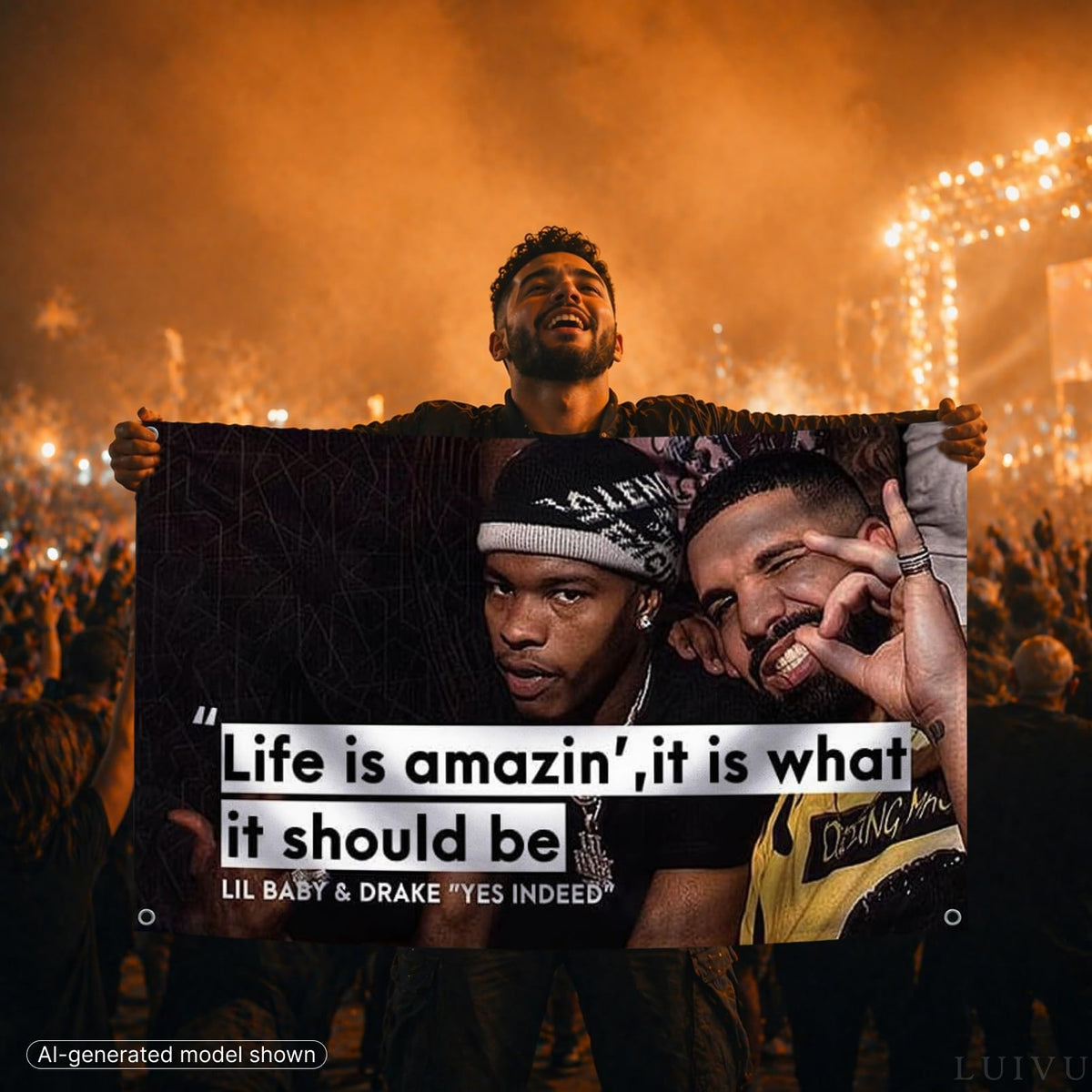 3x5 ft Funny Rapper Meme Flag – Man Cave & Dorm Banner