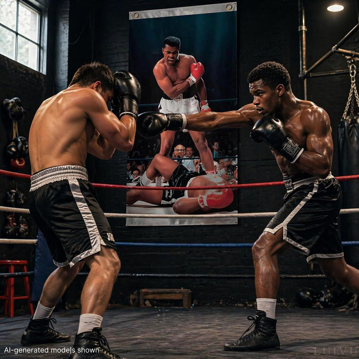 3x5 ft Muhammad Motivational Boxing Banner – Home Gym Wall Flag