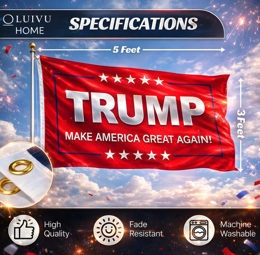 3x5 Feet Polyester Meme Flag with Quote "Make America Great Again" with 2 Brass Grommets - Double Sided Political Home Banner - Keep America Great