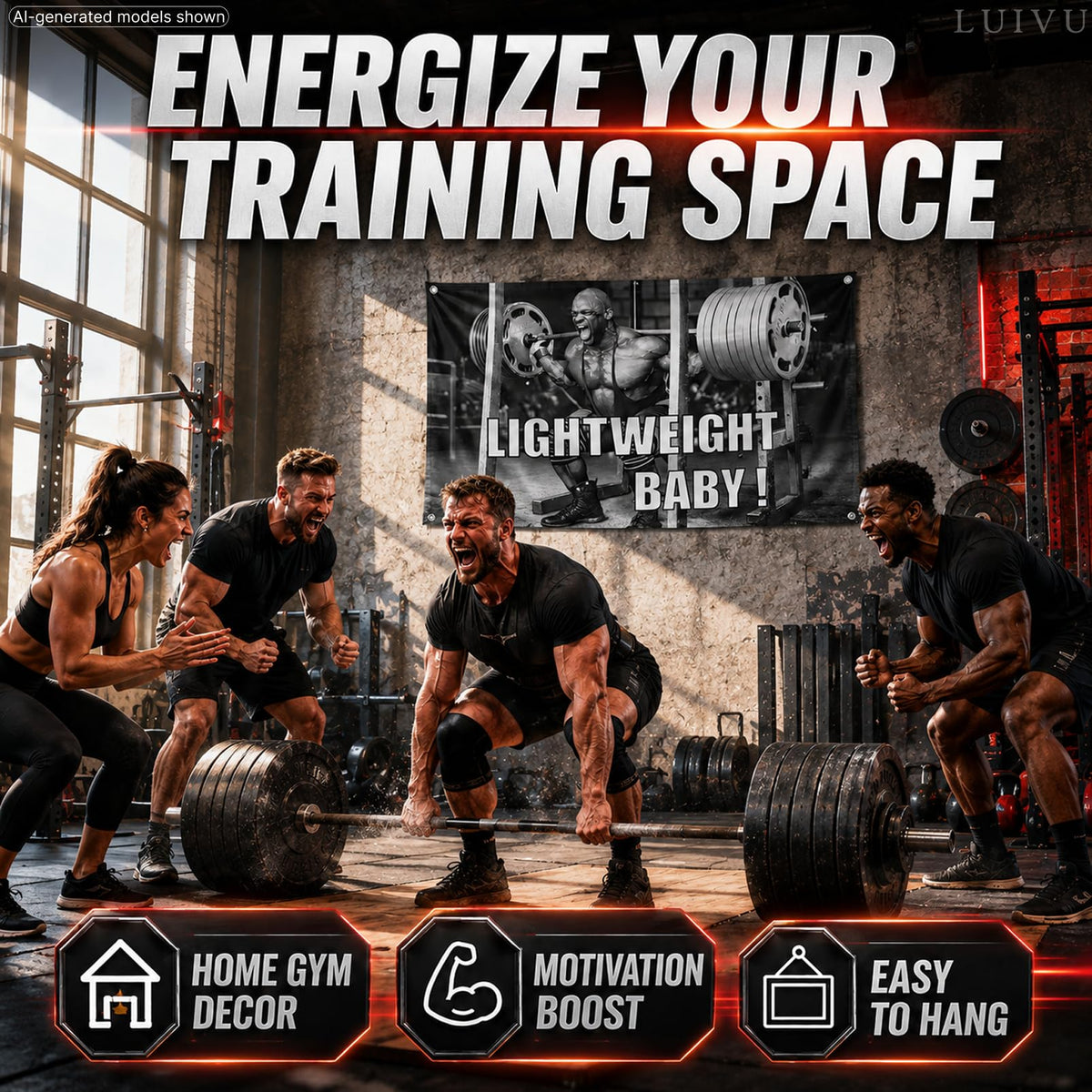 3x5 ft Ronnie Motivational Gym Flag – Bodybuilding Banner