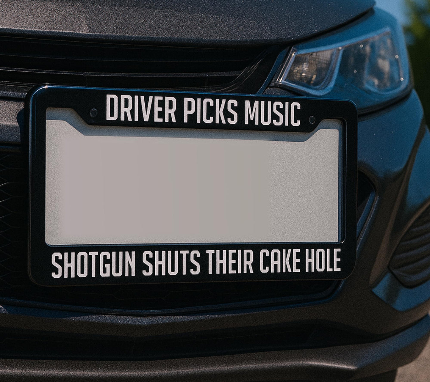 6x12.25 Inch License Plate Frame with 2 Holes and Screws Driver Picks Music Shotgun Shuts Their Cake Hole - Black Plate Frames Auto Car Accessoriesn