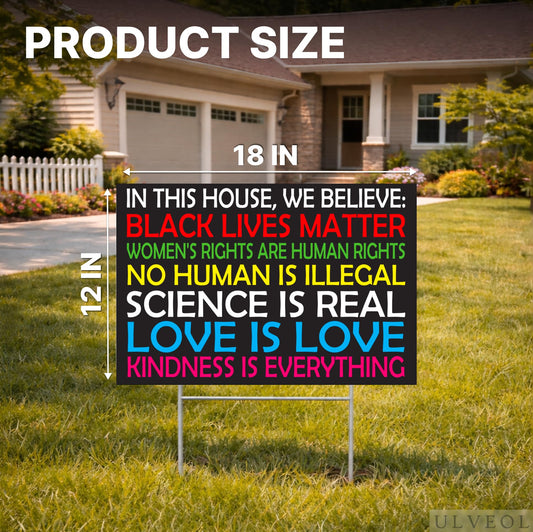 12x18 in Black Lives Matter Yard Sign – Double-Sided with Metal Stake