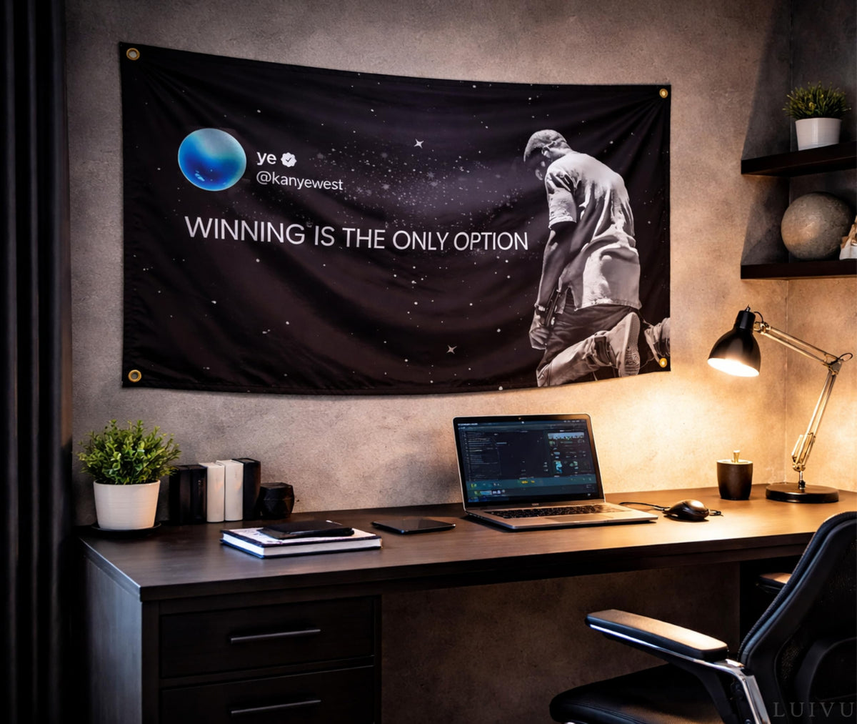 3x5 ft Winning Is The Only Option Motivational Flag – Wall Banner for Office, Gym & Dorm