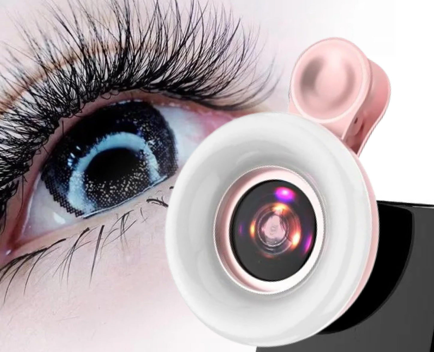 Portable Phone Camera Lens Accessories for Macro Shooting - Wide Angle Pink Macro Lens for iPhone - Camera Attachment for Cell Phone for Girls