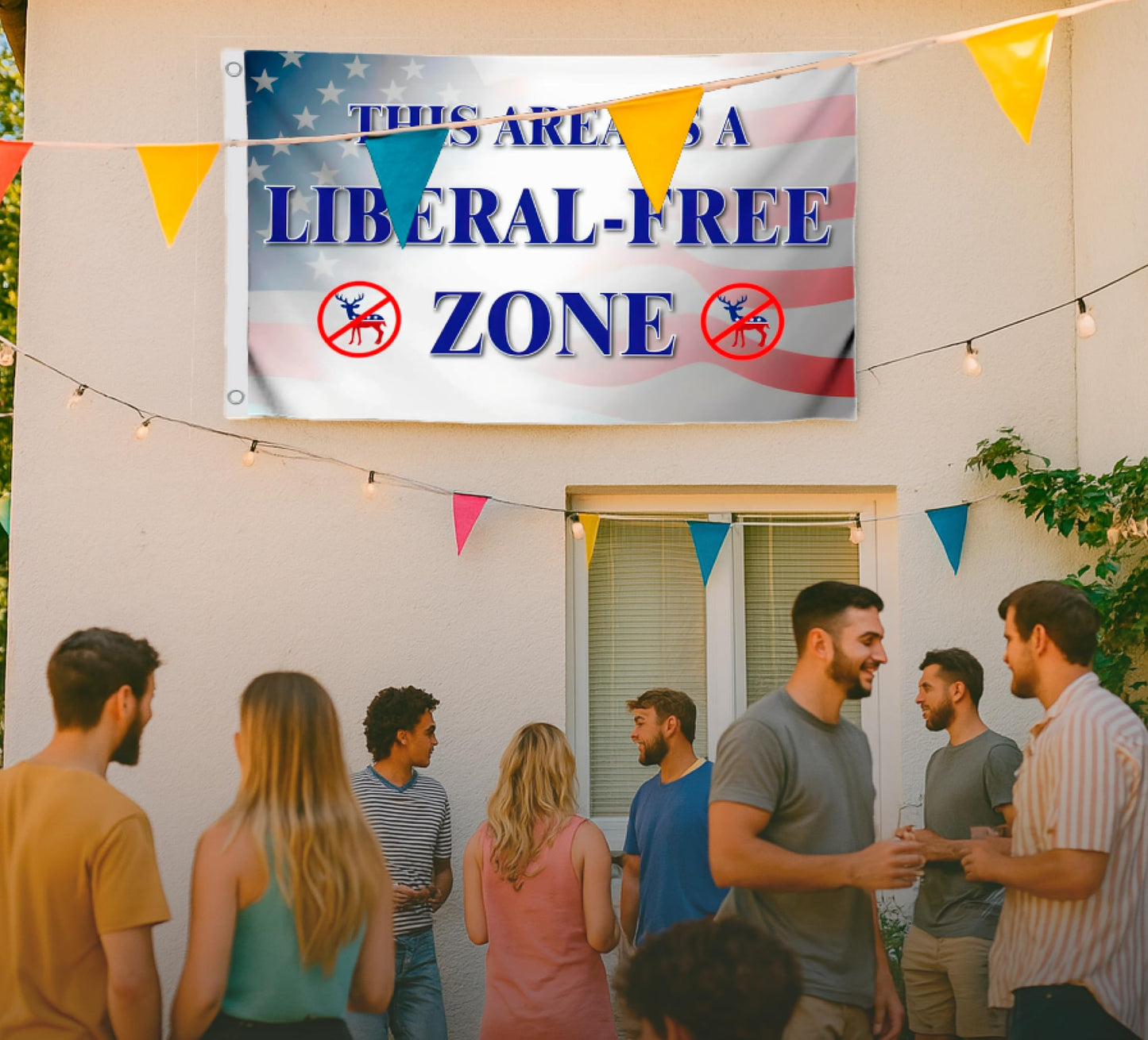 3x5 Feet This Area Is a Liberal Free Zone Flag - Equipped with 2 Grommets - Durable And Fade Resistant - Single Sided Flags Polyester for Yard Garden