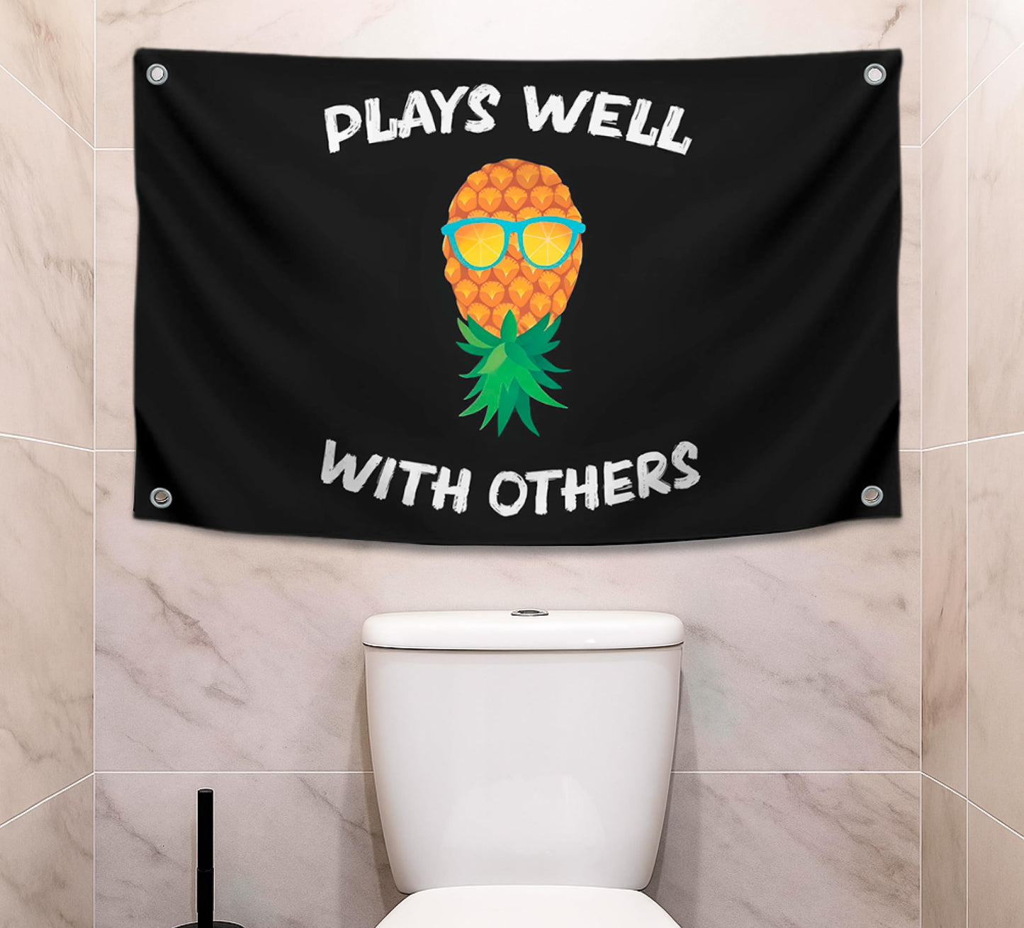 3x5 Pineapple Garden Polyester Flag with 4 Brass Grommets - Pineapple Street and Inspirational Wall Decor - Matches well with Other Pineapples Flags