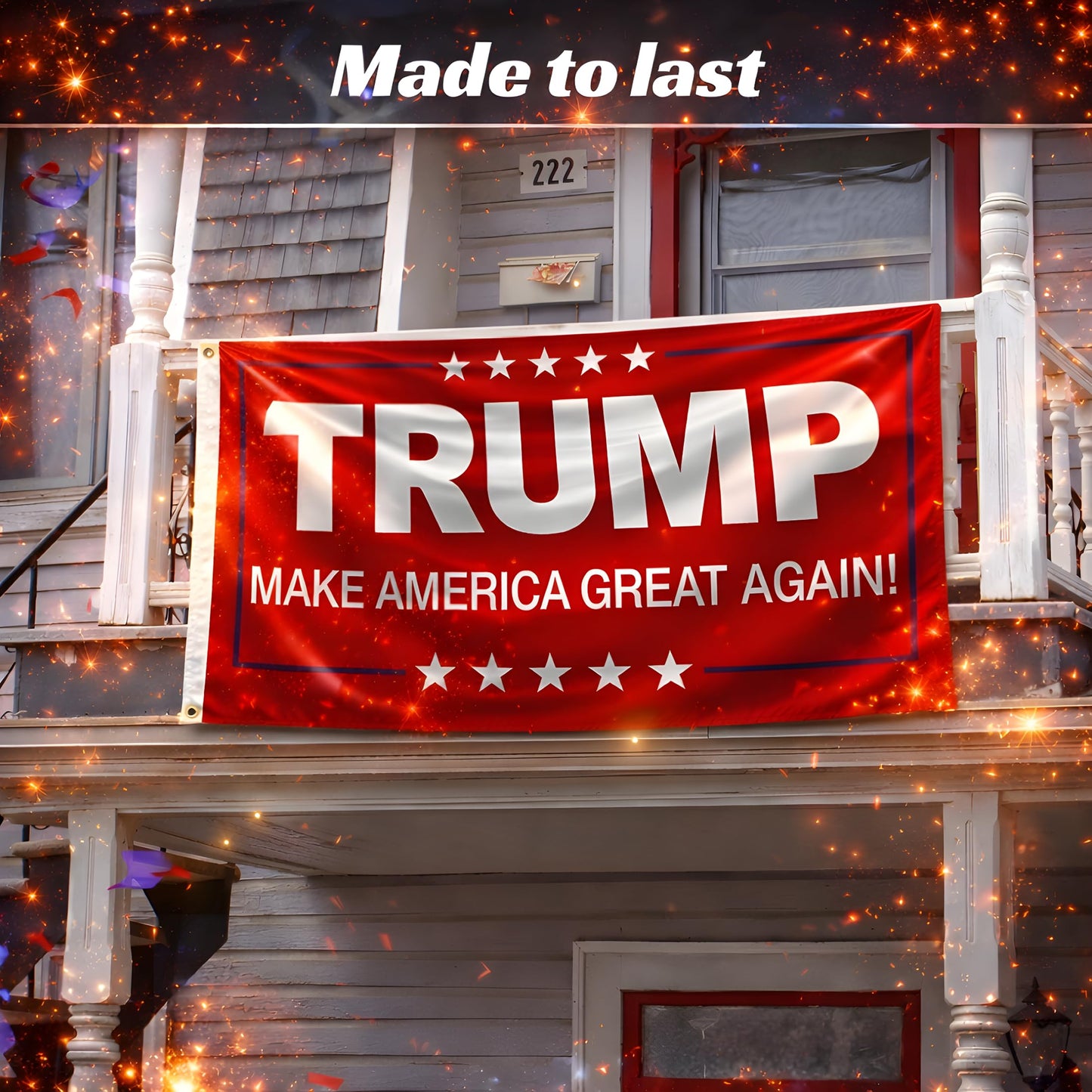 3x5 Feet Polyester Meme Flag with Quote "Make America Great Again" with 2 Brass Grommets - Double Sided Political Home Banner - Keep America Great