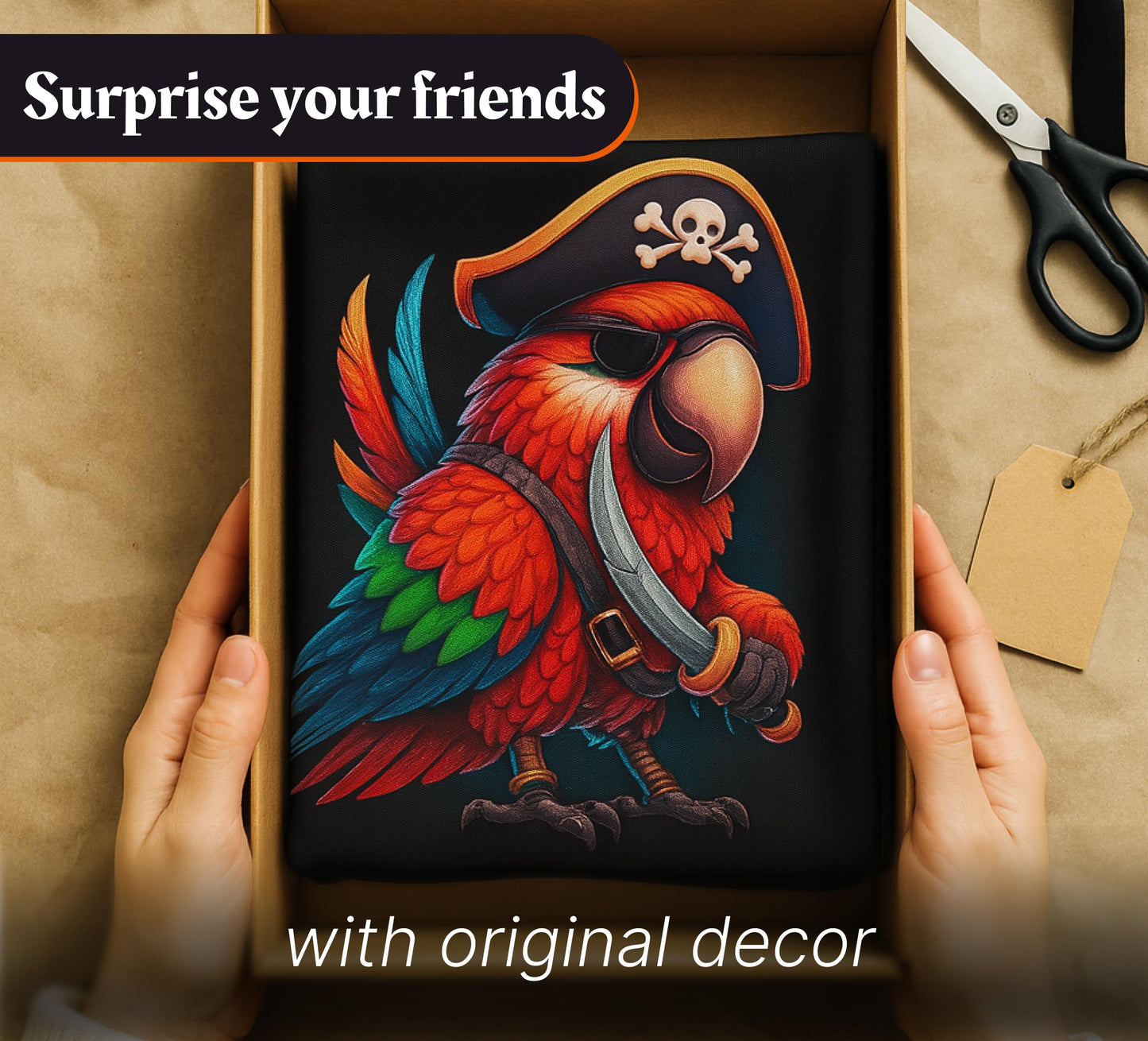 3x5 Ft Pirate Parrot Polyester Flag with 2 Grommets - Garden Yard Porch Patio Banner for Decor - Pirate Parrot Single Sided Flag or Black Boat Flags