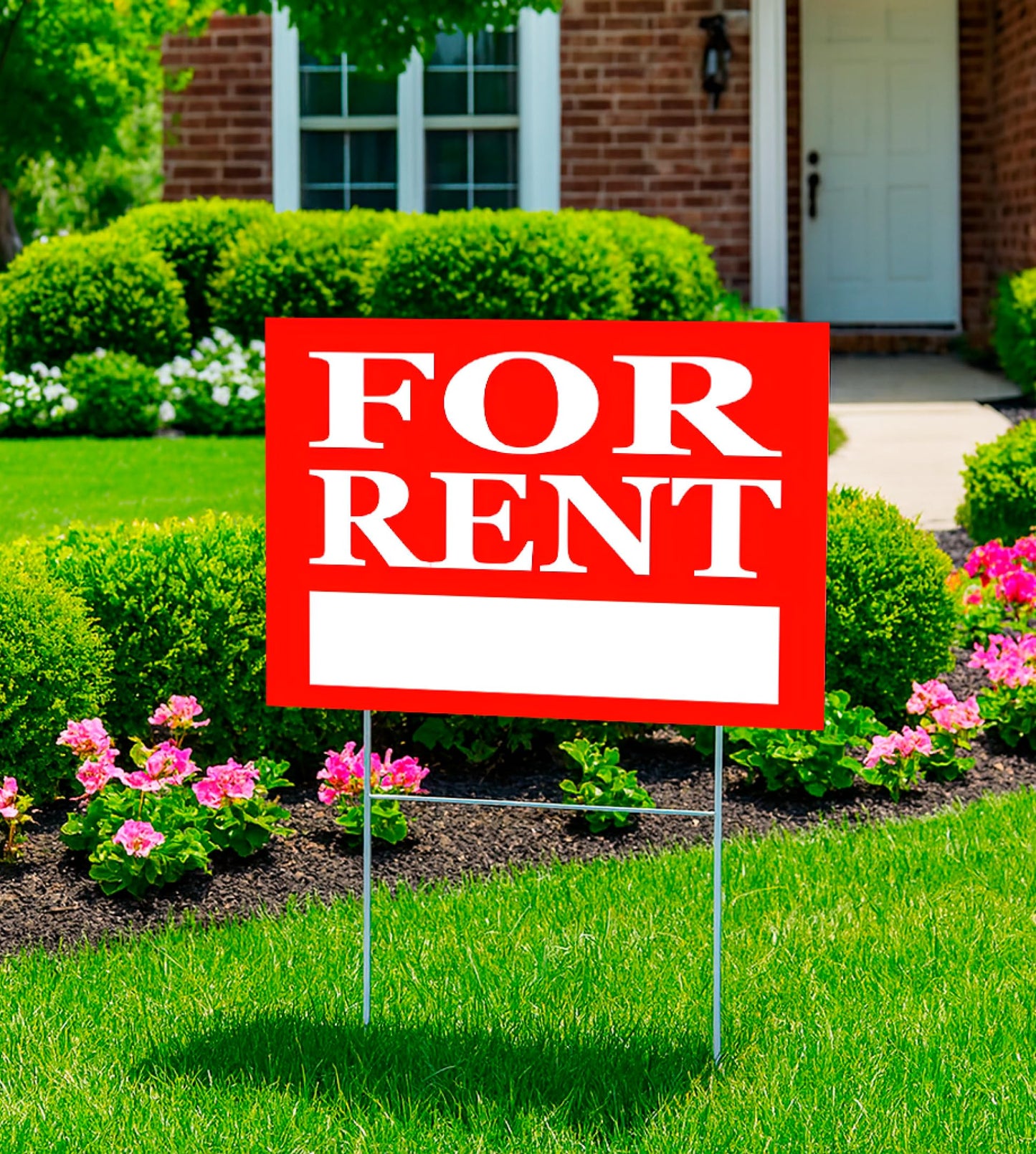 3 Pack 12x16 inch For Rent Sign Double Sided - Home for Rent Lawn Plastic Sign With H-Stakes for Real Estate Agent, Homeowner