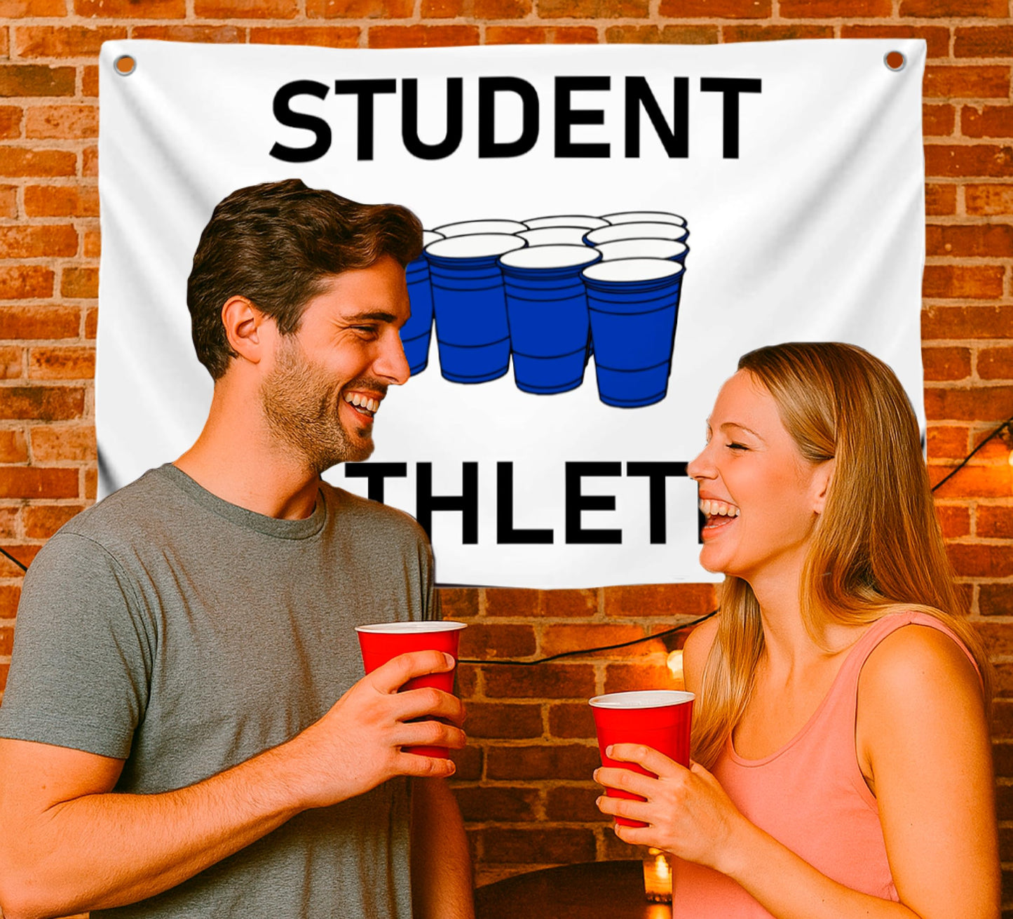 3x5 Feet Student Athlete College Polyester Flag - Dorm Room Banner Indoor and Outdoor with 4 Grommets - College Dorm Room Frat Wall Outdoor Hanging