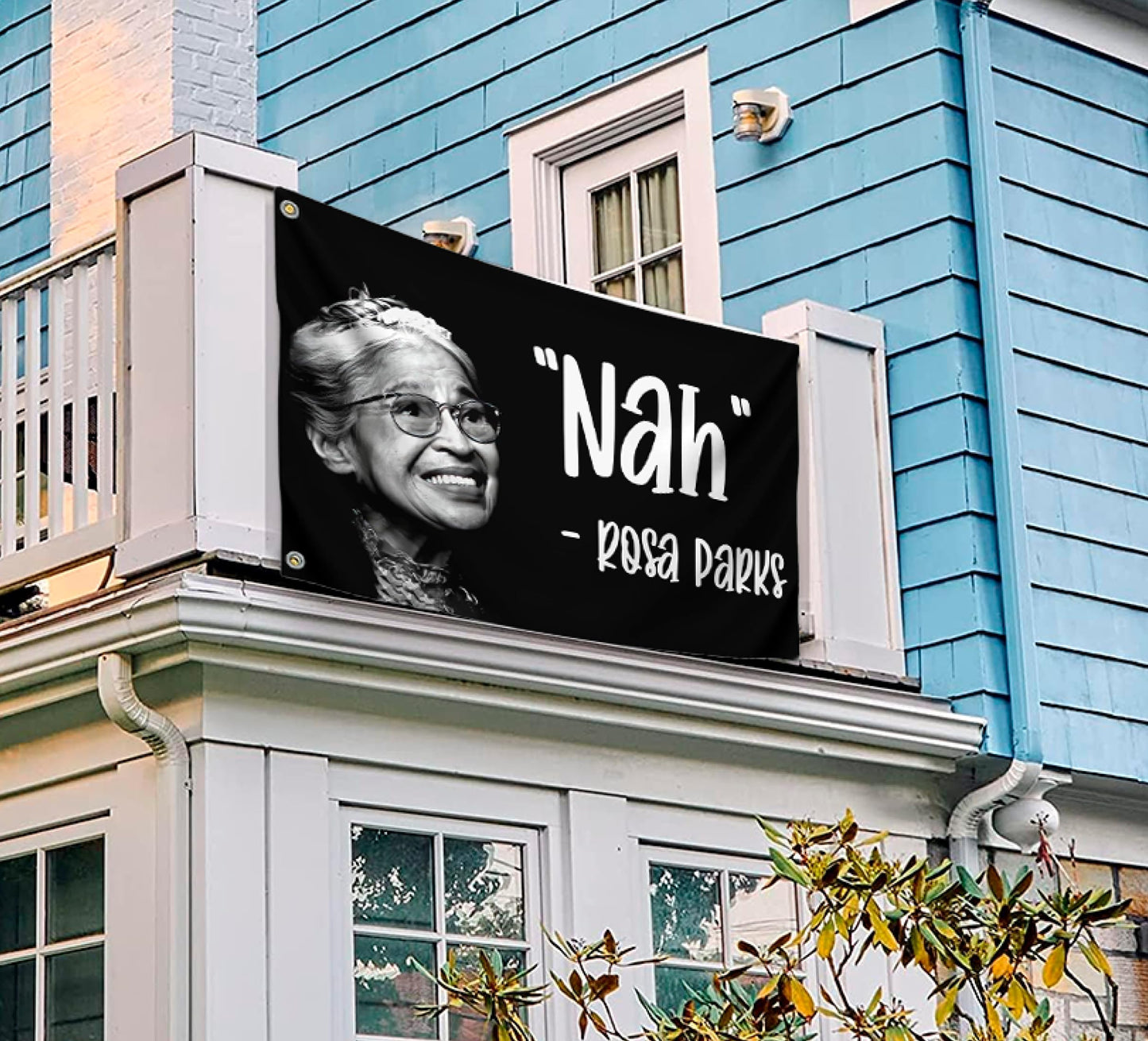 Rosa Parks Nah Quote Funny Polyester Flag Indoor Outdoor - 3x5 Feet Banner with 2 Brass Grommets - Cool Single Sided Flags for Room Tapestry