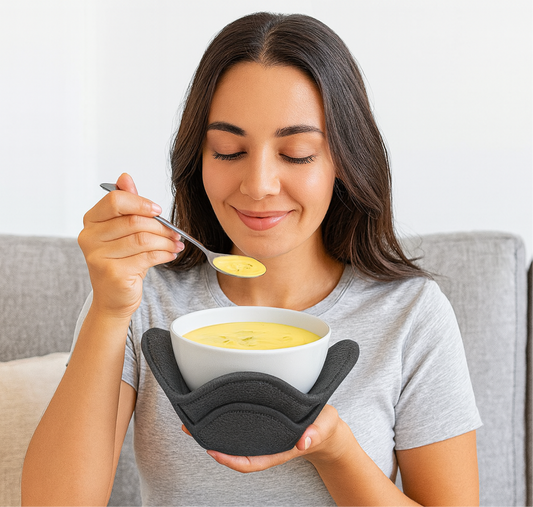 ULVEOL Set 2X Gray 7" sq. x 4" H Bowl Holders - Polyester