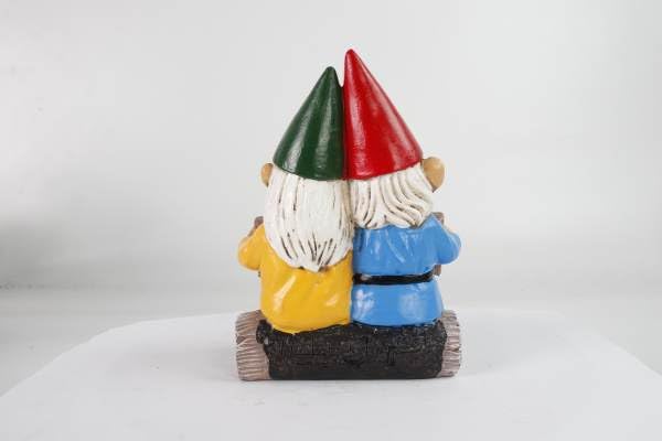 LUIVU Cute Fairy Statue Couple Gnomes - Growing Old Together - Indoor/Outdoor Garden Gnome Patio Home Decor Romantic Figurine Love Wedding