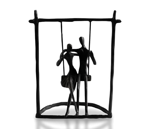 Wedding Bronze Statue 8,5 Inch - Cast Iron Sculptures and Statues for Home Decor - Aniversity Gifts for Men - Metal Art Decorative Objects