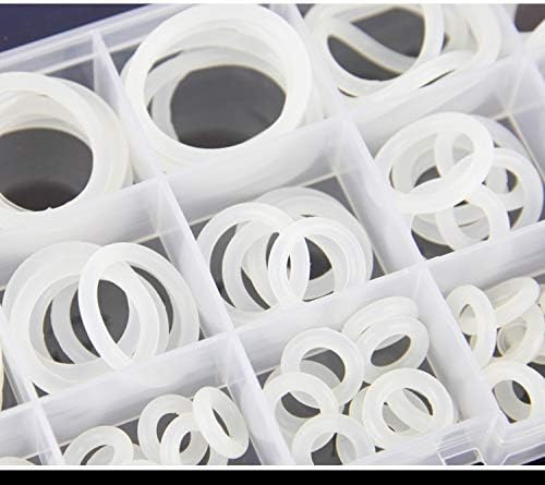 225 PCS Clear Food Grade Silicone O-Rings Rubber Set - Silicones Seal Kit - The Variety of Sizes - Clear Food Grade Silicone Sealing Gasket