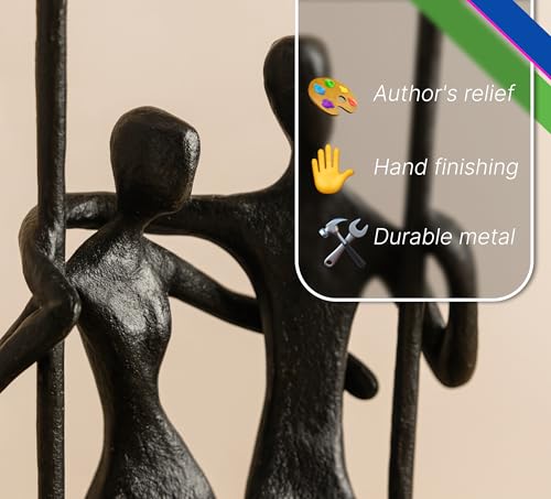 Wedding Bronze Statue 8,5 Inch - Cast Iron Sculptures and Statues for Home Decor - Aniversity Gifts for Men - Metal Art Decorative Objects