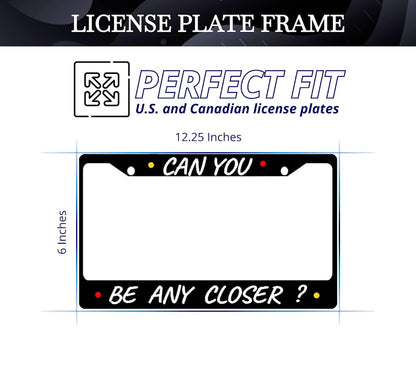 Personalized Car License Plate Frame - Standart Cars USA Stainless Steel Frame - Metal Plate Frame with 2 Holes and Screws 6x12.25 inch