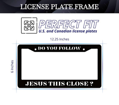 6x12.25 Inch Cool License Plate Frame with 4 Holes - Funny License Plate Frames for US Standard Auto Accessory Bracket Stainless Steel