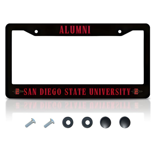 6x12.25 in San Diego State University Alumni License Plate Frame – Stainless Steel