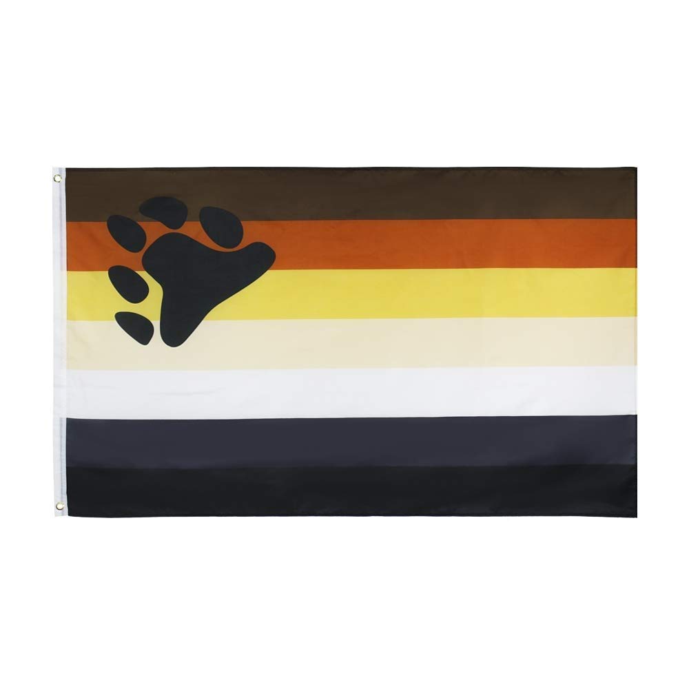 ARDOUR VAN FGALL Staont Bear Pride Flag 3x5ft with Vivid Color and UV Fade Resistant, Brass Grommets, Premium Material