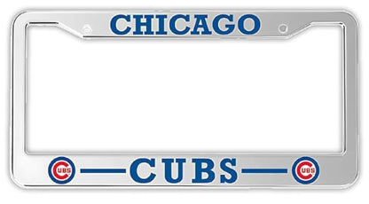 License Plate Frame for US Standard. Chicago Cubs 6x12.25 Inch License Plate Frames with 2 Holes and Screws - Stainless Steel Frame for Front and Rear