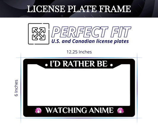 Personalized Car 6x12.25 Inch License Plate Frame  - Stainless Steel License Plate Frame Holder Accessory, 2 Holes and Screws Fits