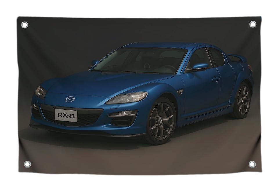 3x5 Ft Cool Polyester Automobile Flag - Blue Sports Car Poster Banner with Brass Four Grommets - Wall Tapestry for Car Lovers or Dorm Room Boys