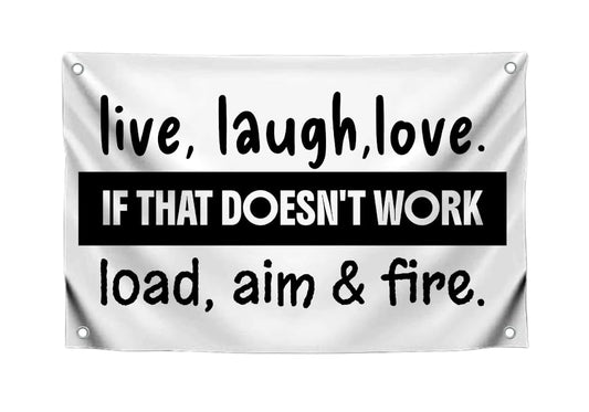 3x5 Feet Meme Flag with Quote "If That Doesn't Work" with Four Brass Grommets - Single Sided College Dorm Posters for Guys Decoration