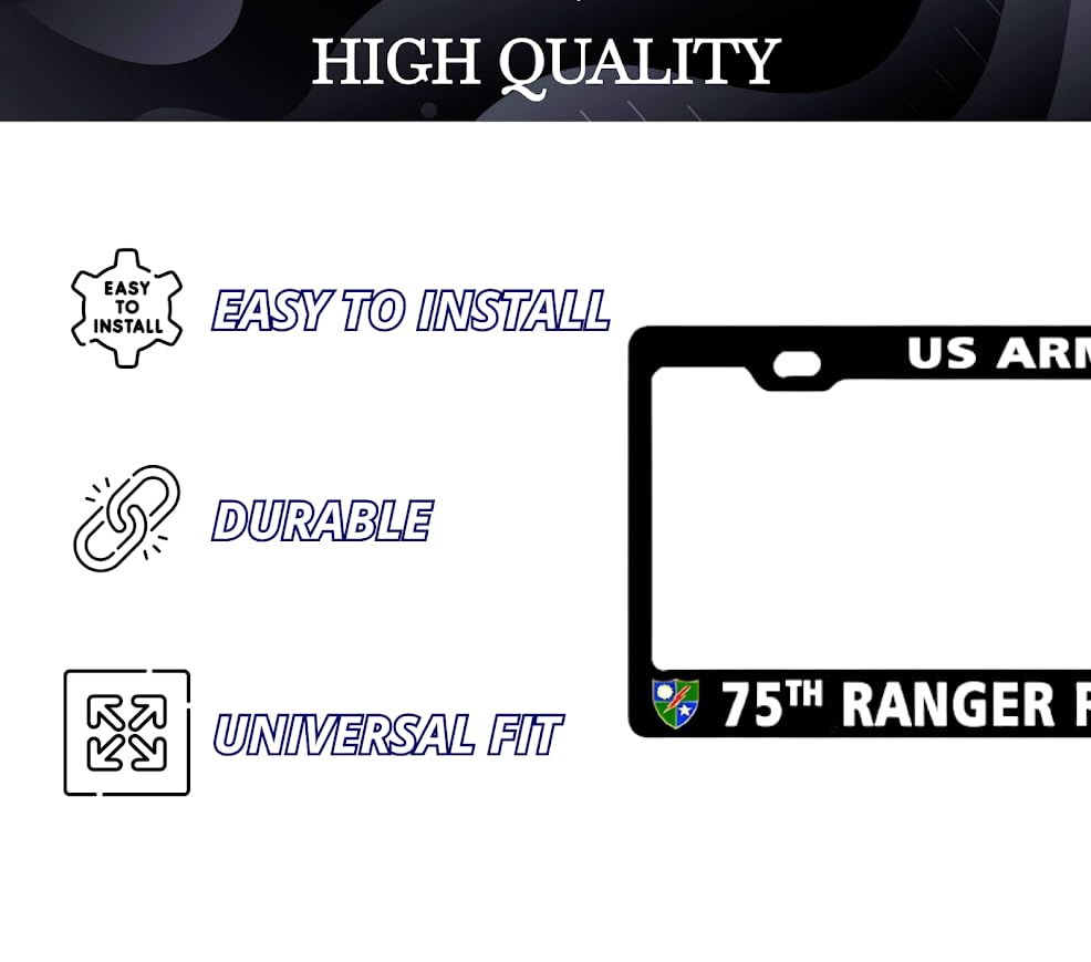 6x12.25 in 75th Ranger Regiment US Army License Plate Frame