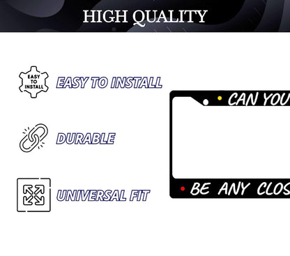 Personalized Car License Plate Frame - Standart Cars USA Stainless Steel Frame - Metal Plate Frame with 2 Holes and Screws 6x12.25 inch