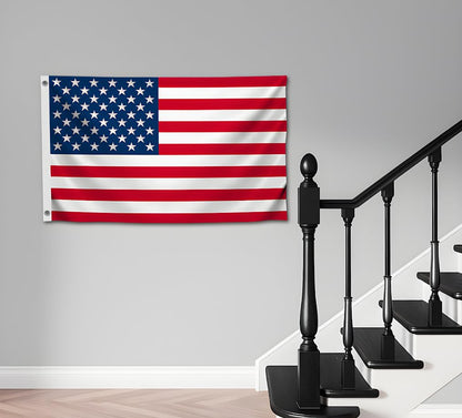 3x5 Feet USA American Nylon Flag with Two Brass Grommets - Americane Flags or Banners for Outdoor or Indoor - Events Celebration Decorations Supplies
