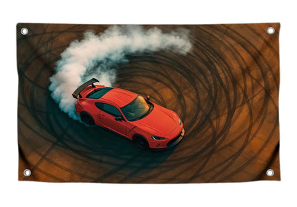 3x5 Feet Racing Sports Cars Flags with Four Brass Grommets - Single Sided Tapestry Racing Drift Cool Decoration - Polyester Hanging Poster for Guys