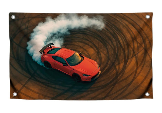 3x5 Feet Racing Sports Cars Flags with Four Brass Grommets - Single Sided Tapestry Racing Drift Cool Decoration - Polyester Hanging Poster for Guys