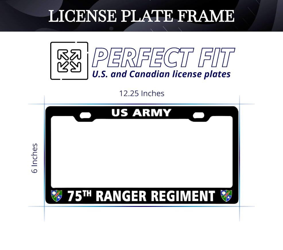 6x12.25 in 75th Ranger Regiment US Army License Plate Frame