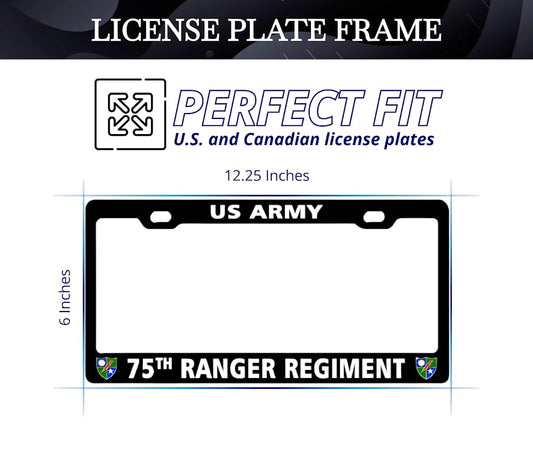 6x12.25 in 75th Ranger Regiment US Army License Plate Frame
