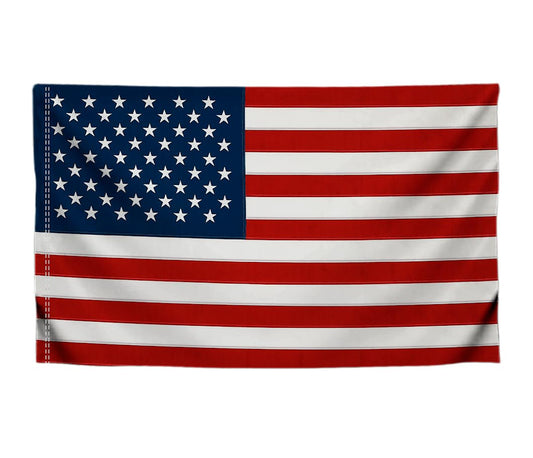 3x5 Feet Embroidered USA American Nylon Flag with Sleeve - Americane Flags or Banners for Outside or Outside - Events Celebration Decorations Supplies