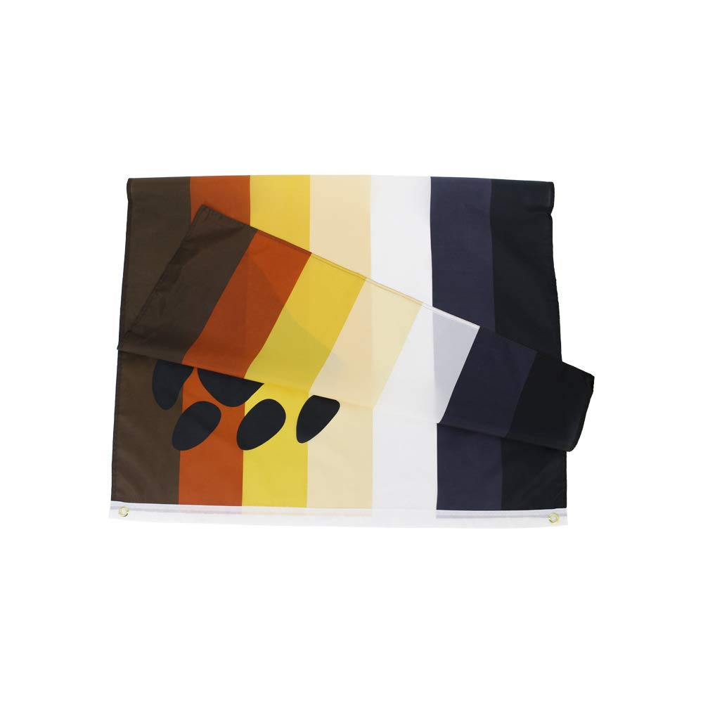 ARDOUR VAN FGALL Staont Bear Pride Flag 3x5ft with Vivid Color and UV Fade Resistant, Brass Grommets, Premium Material
