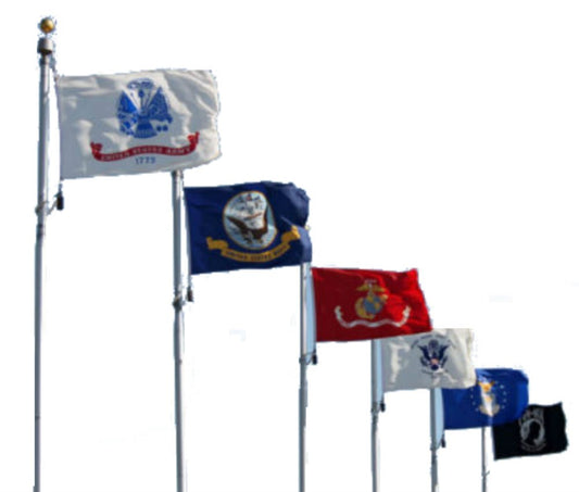 Wholesale Lot 5 Branches Military Set and Pow Mia 2x3 2'x3' Polyester Flags