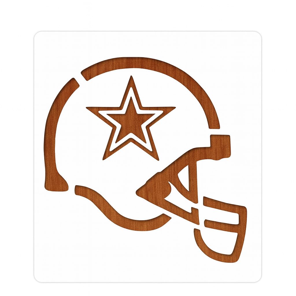 Reusable Sturdy Stencil Sheet Craft DIY Football Helmet 8.5" x 11" Custom Stencil