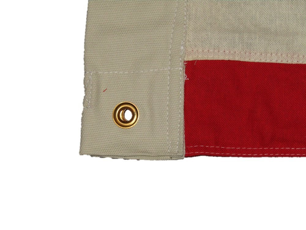 3x5 Embroidered Sewn 48 Star USA American Tea Stain Vintage Cotton Flag 3'x5'