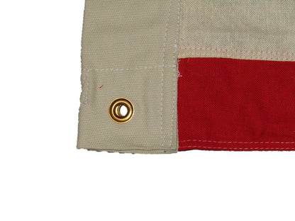 3x5 Embroidered Sewn 48 Star USA American Tea Stain Vintage Cotton Flag 3'x5'