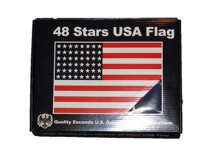 3x5 Embroidered Sewn 48 Star USA American Tea Stain Vintage Cotton Flag 3'x5'