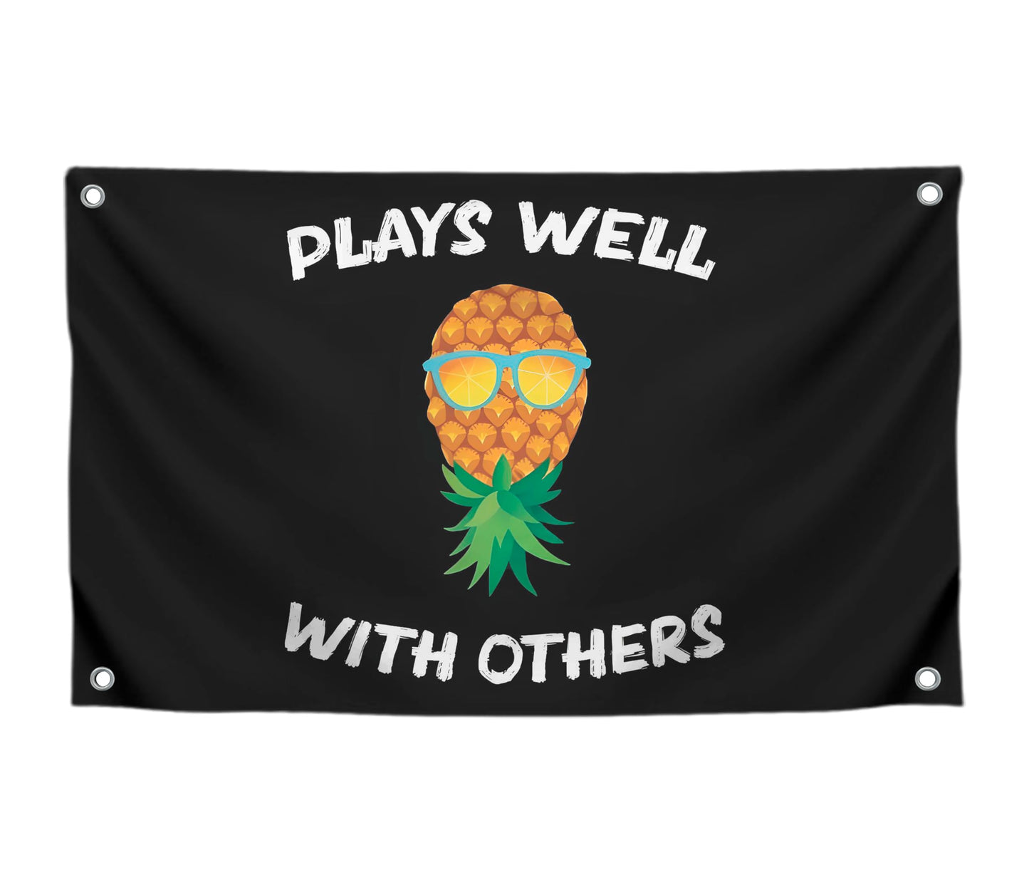 3x5 Pineapple Garden Polyester Flag with 4 Brass Grommets - Pineapple Street and Inspirational Wall Decor - Matches well with Other Pineapples Flags